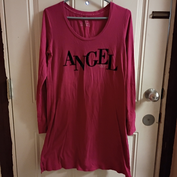 Victoria's Secret Other - 2/$10 Victoria's Secret Pink Long Sleeve Sleeper Dress with Angel Print Medium